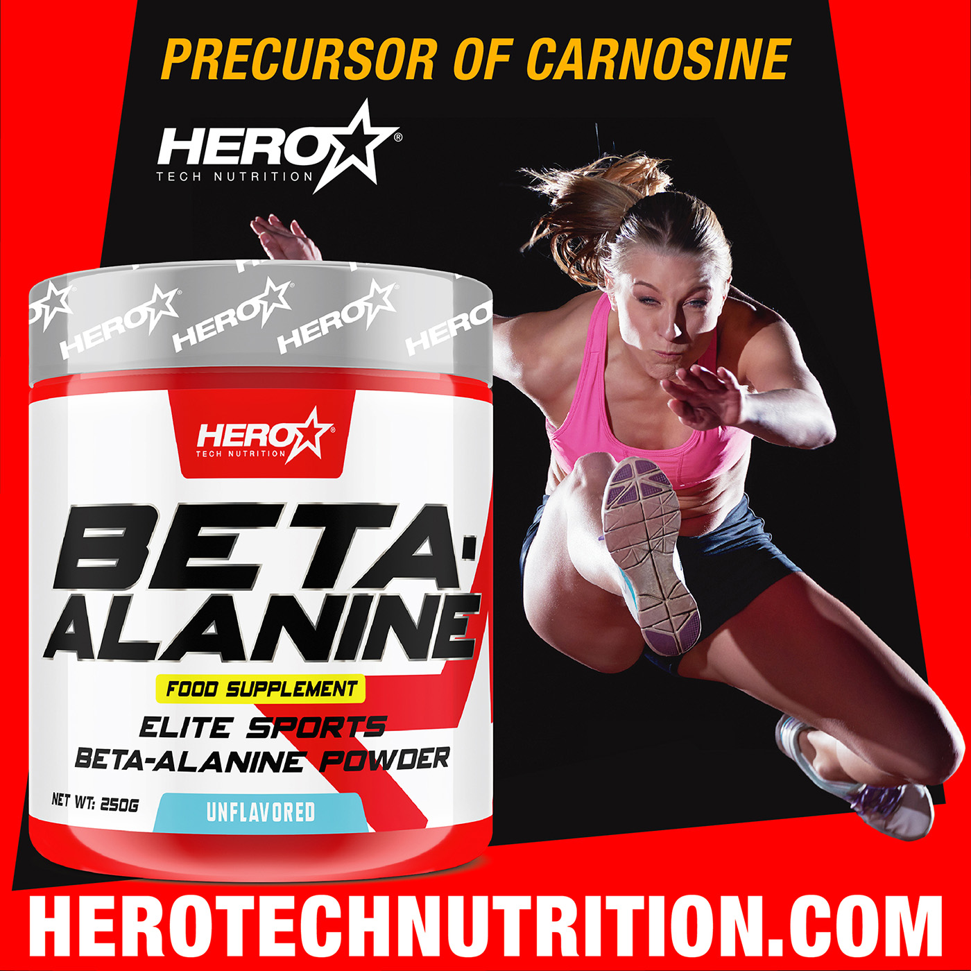BETA-ALANINE CARNOSINE HERO TECH NUTRITION herotechnutrition
